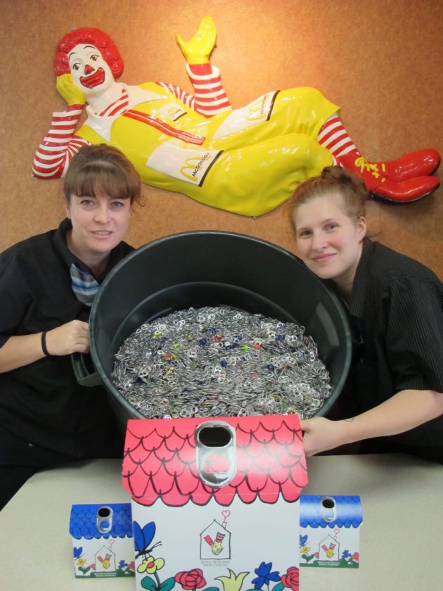 Warren McDonald’s helps charity by collecting aluminum pop tabs News